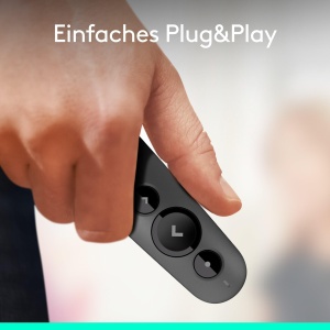Prezentator Logitech R500s cu Laser, Bluetooth si USB, 20m, Gri - Img 2