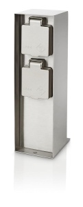 Priza Exterioara Philips Rock, 2 Stecher, Inox, IP44 - Img 3