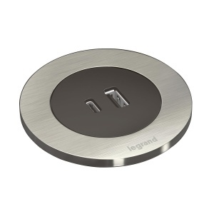 Priza Integrata Legrand Incara Disq 60, USB AC, 15W, Negru
