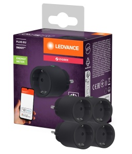 Priza Inteligenta LEDVANCE SMART cu ZigBee, Negru, 4 bucati