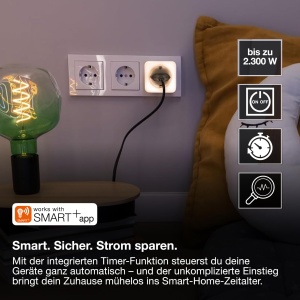Priza Inteligenta OSRAM SMART cu Noapte Luminata, 3680W, WiFi, Alb - Img 2