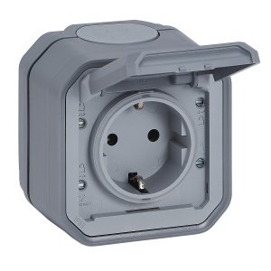 Priza Legrand Plexo 069730L 16A IP44 IK07 Gri cu protectie la umiditate