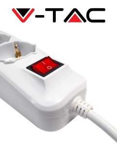 Priza multipla V-TAC cu 5 socketi, 2 USB, 1.5m cablu, culoare alba - Img 7