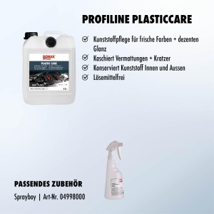 Produs pentru intretinerea plasticului SONAX PlasticCare 5 Litri - Curatare, Protectie, Stralucire - Img 4