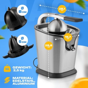 ProfiCook PC-ZP 1154 Storcator Citrice Electric 160W cu Start Automat si Tropfstopp - Img 4