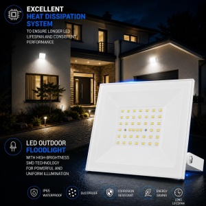 Proiector LED V-TAC E-SERIES 50W Alb, 4000 Lumen, IP65 - Img 3