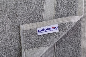 Prosoape de baie Todocama, 100 bumbac, 550 gm, gri deschis, 70 x 140 cm, 2 bucati - Img 3