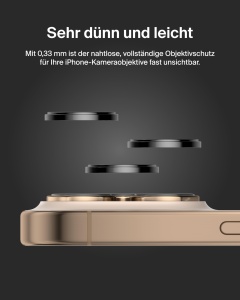 Protectie camera Belkin TemperedGlass pentru iPhone 17 Pro, 17 Pro Max, 16 Pro, 16 Pro Max, 2 bucati - Img 7