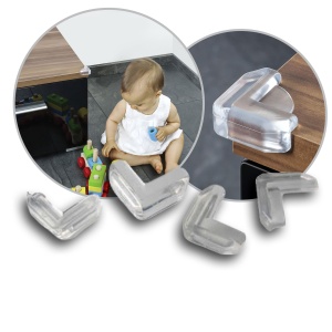 Protectie colturi masa pentru copii Reer 4904 transparent set 4 bucati - Img 4