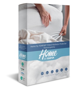 Protector pentru saltea TEMPUR 80x200 cm, alb, impermeabil si respirabil