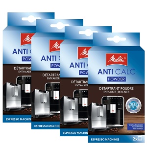 Pulbere de Decalcifiere Melitta Anti Calc, 4 Pachete x 40g, pentru Espresoare si Cafetiere