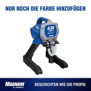Pulverizator de vopsea fara aer Graco Magnum by Graco 17C244 A30 ProPlus, acasa (debit 1,0 l/min, presiune maxima de pulverizare 207 bar), albastru - Img 17