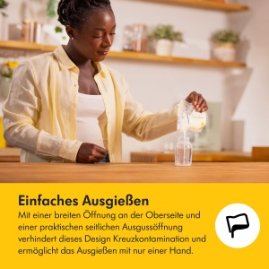 Pungi pentru lapte matern Medela Easy Pour 210 ml Design anti-scurgere BPA-free 50 buc - Img 6