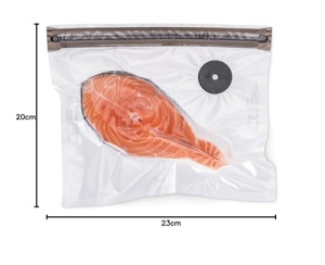 Pungi vidat reutilizabile CASO Vacu ZIP-Bags Set, 20 buc, 3 dimensiuni, rezistente, BPA-free - Img 7
