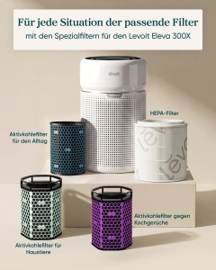 Purificator de aer Levoit Eleva 300X, capacitate 56 m, filtru HEPA, tehnologie DuoShield - Img 9