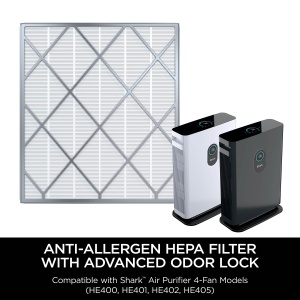 Purificator de aer Shark HE4FKPET, filtru anti-alergen HEPA, 4 ventilatoare, gri - Img 3