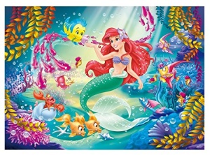 Puzzle dublu Lisciani Disney Arielle, 108 piese, 50 x 35 cm, pentru copii de la 6 ani - Img 2