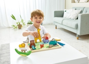 Puzzle educativ Tierreich cu 16 animale design prietenos pentru copii - Img 4