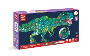 Puzzle Hape Schimmerpuzzle Dinosaurier 200 piese, din carton, pentru copii de 3 ani - Img 6