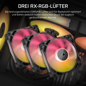 Racitor CPU Corsair iCUE LINK Titan 360 RX LCD, 360mm, 3 ventilatoare RGB, Negru - Img 3