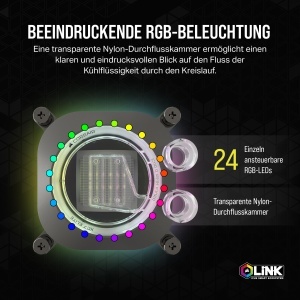 Racitor CPU CORSAIR iCUE LINK XC7 RGB Elite, Stealth-Grau, 24 LED-uri RGB - Img 6