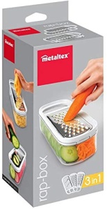 Racitor cu 3 cutite din inox Metaltex 19971010080, cu recipient si picioare antiderapante - Img 5