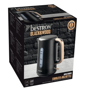 Racitor de apa Bestron AWK2200BW, 1.7L, 2200W, Negru Lemn - Img 5