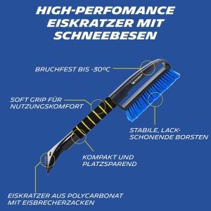 Racleta auto MICHELIN cu perie de zapada 2 in 1 53 cm rezistenta la temperaturi scazute - Img 2