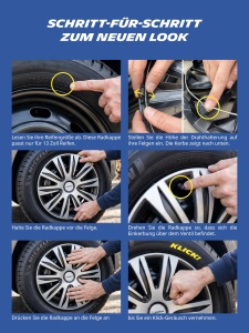 Radacini auto Michelin MX-MS, 15 inch, set 4 bucati, ABS, argintiu cu crom - Img 7