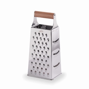 Radea cu 4 fete LACOR 61365 din inox cu maner din lemn de fag, 9x6.5x22 cm