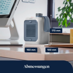 Radiator ceramic DeLonghi Capsule Desk, 360 W, albastru, compact - Img 8