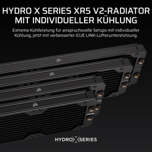 Radiator CORSAIR Hydro X Serie XR5 V2 420mm, 3 x 140mm, Negru - Img 2