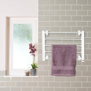 Radiator electric pentru prosoape Jocca 65W montaj pe perete alb - Img 5