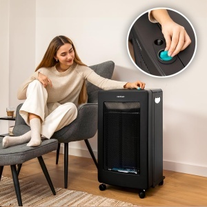 Radiator pe gaz Cecotec ReadyWarm 4200 BlueFlame, 4200 W, pliabil, cu flacara albastra - Img 8