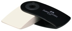 Radiera Faber-Castell Sleeve Mini, 6 bucati, PVC-fara, negru - Img 3