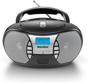 Radio CD Player portabil Karcher RR 5025-B stereo negru alimentare retea sau baterii