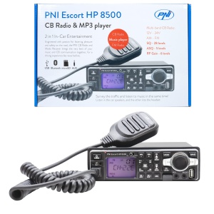 Radioul CB si MP3 PNI Escort HP 8500, 4W, 1DIN, cu microfon - Img 1