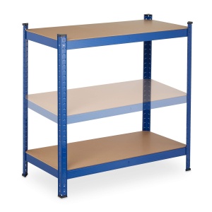 Raft de depozitare Relaxdays, 150 x 75 x 30 cm, capacitate 875 kg, albastru - Img 7