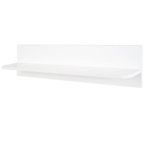 Raft de perete Roba, 90 cm, alb, pentru carti si accesorii