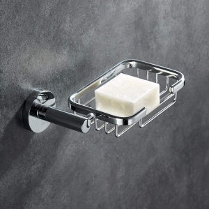 Raft pentru baie GRIFEMA IBIZA-G30102, suport din alama si sticla, cromat - Img 3