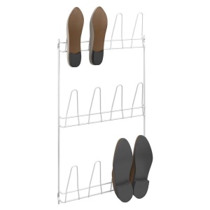 Raft pentru pantofi Metaltex, Metal, 41x77x6 cm, Alb - Img 2