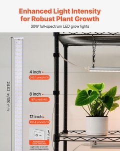Raft pentru Plante VEVOR 90W, 4 Niveluri, Cu Luminile LED cu Spectru Complet - Img 3