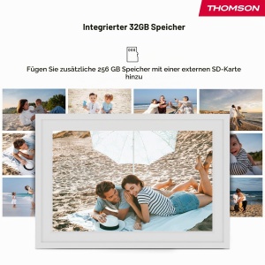 Rama foto digitala Thomson 10 inch, touchscreen HD, 32GB, alba - Img 6