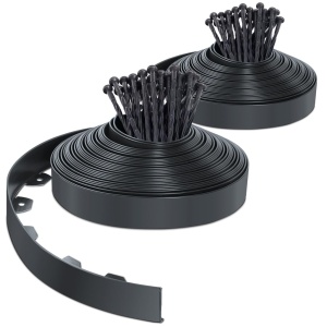 Rasenkante flexibila VOUNOT, 40m, inaltime 5cm, culoare antracit