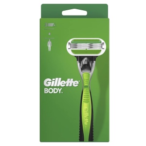 Rasierer pentru corp Gillette, 3 lame, ergonomic, verde