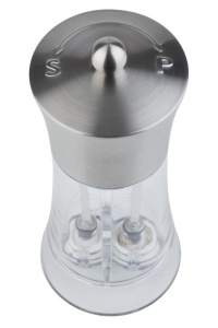 Rasnita 2 in 1 APS pentru sare si piper 19 cm mecanism ceramic design transparent si inox - Img 3
