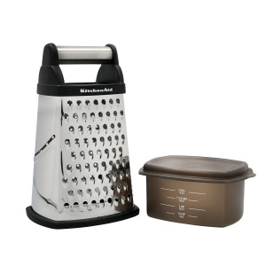 Rasnita KitchenAid Vierkantreibe 4 fete otel inoxidabil cu container colector