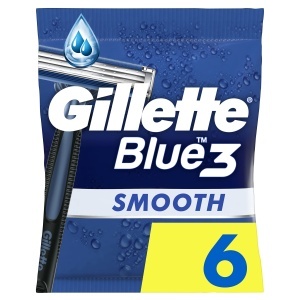Rasoir de unica folosinta Gillette Blue3 Smooth, 6 bucati, 3 lame, cap pivotant 40
