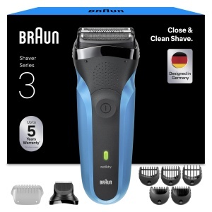 Rasoir electric Braun Series 3 310BT, 3 lame flexibile, albastru