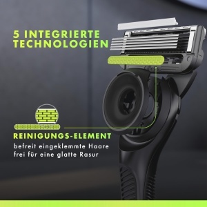 Rasoir GilletteLabs pentru barbati, editie speciala UEFA Champions League, inox, negru - Img 3